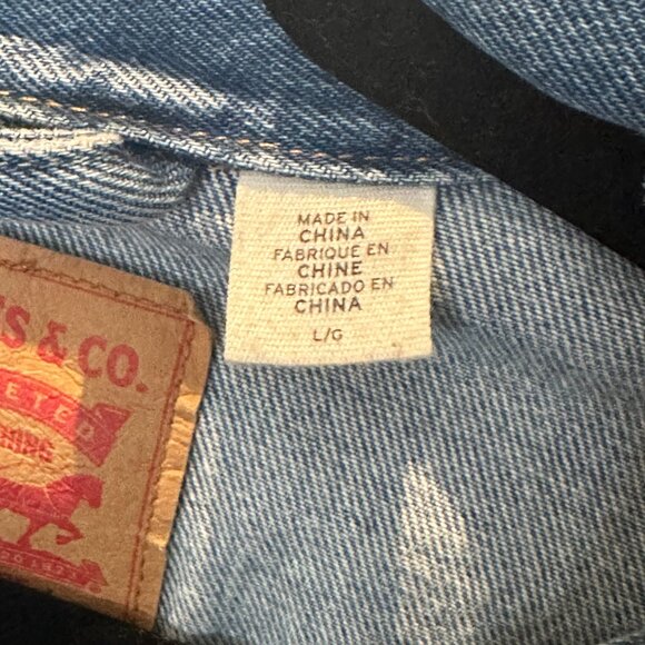 Levi’s Blue Denim Trucker Jacket Men’s Size Large Excellent Condition - Picture 6 of 7